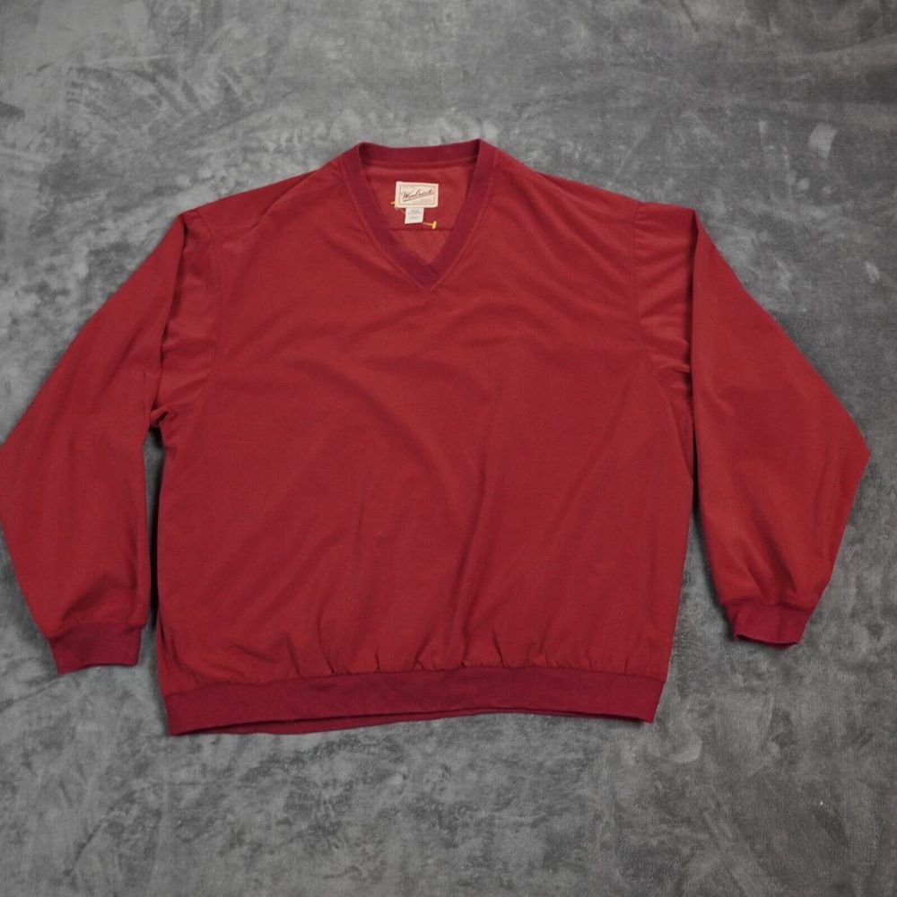 VTG Woolrich Jacket Mens Extra Large Red Lined Pullover‎  Golf Sport Outerwear